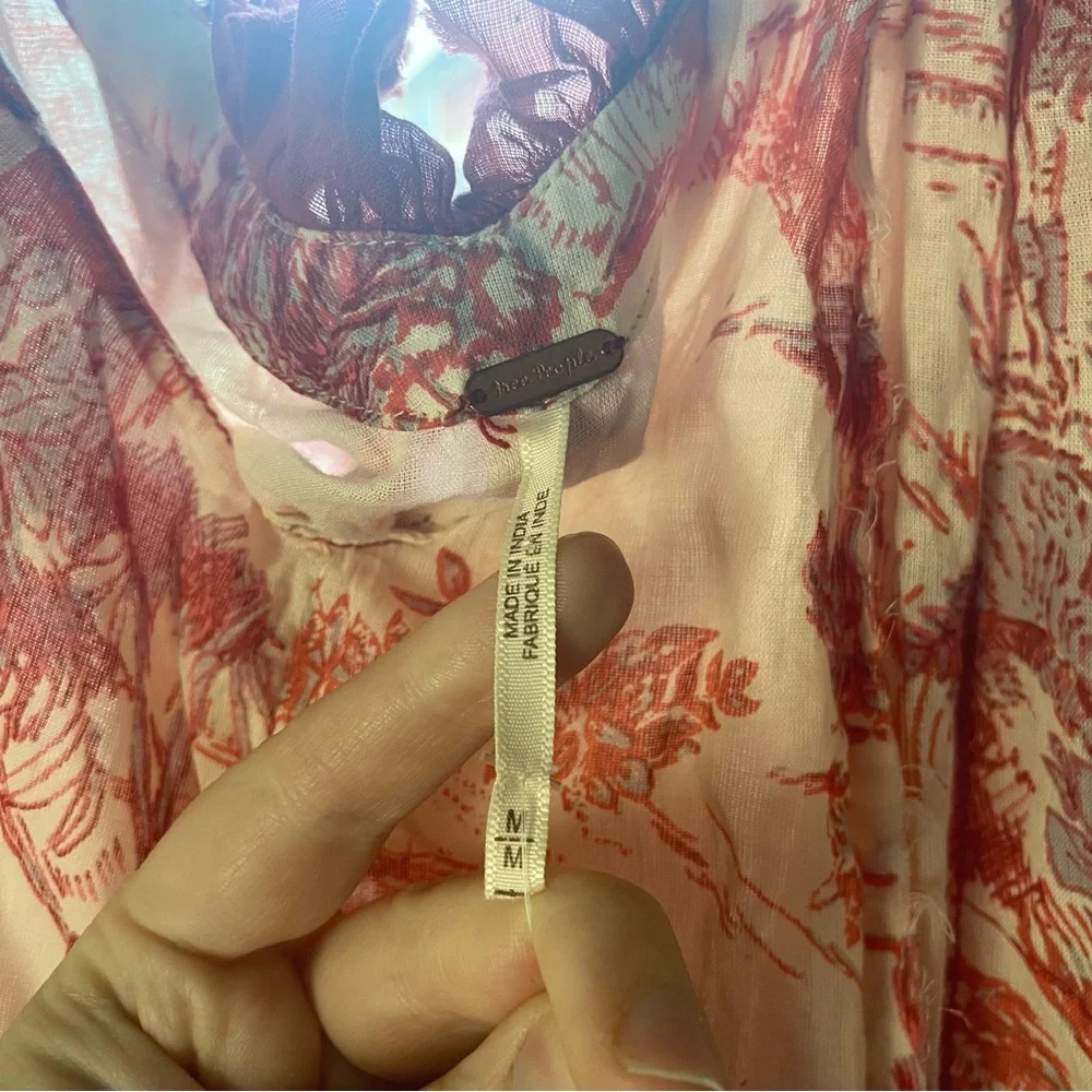 Free People | Red Pattern Dress - Picture 6 of 7